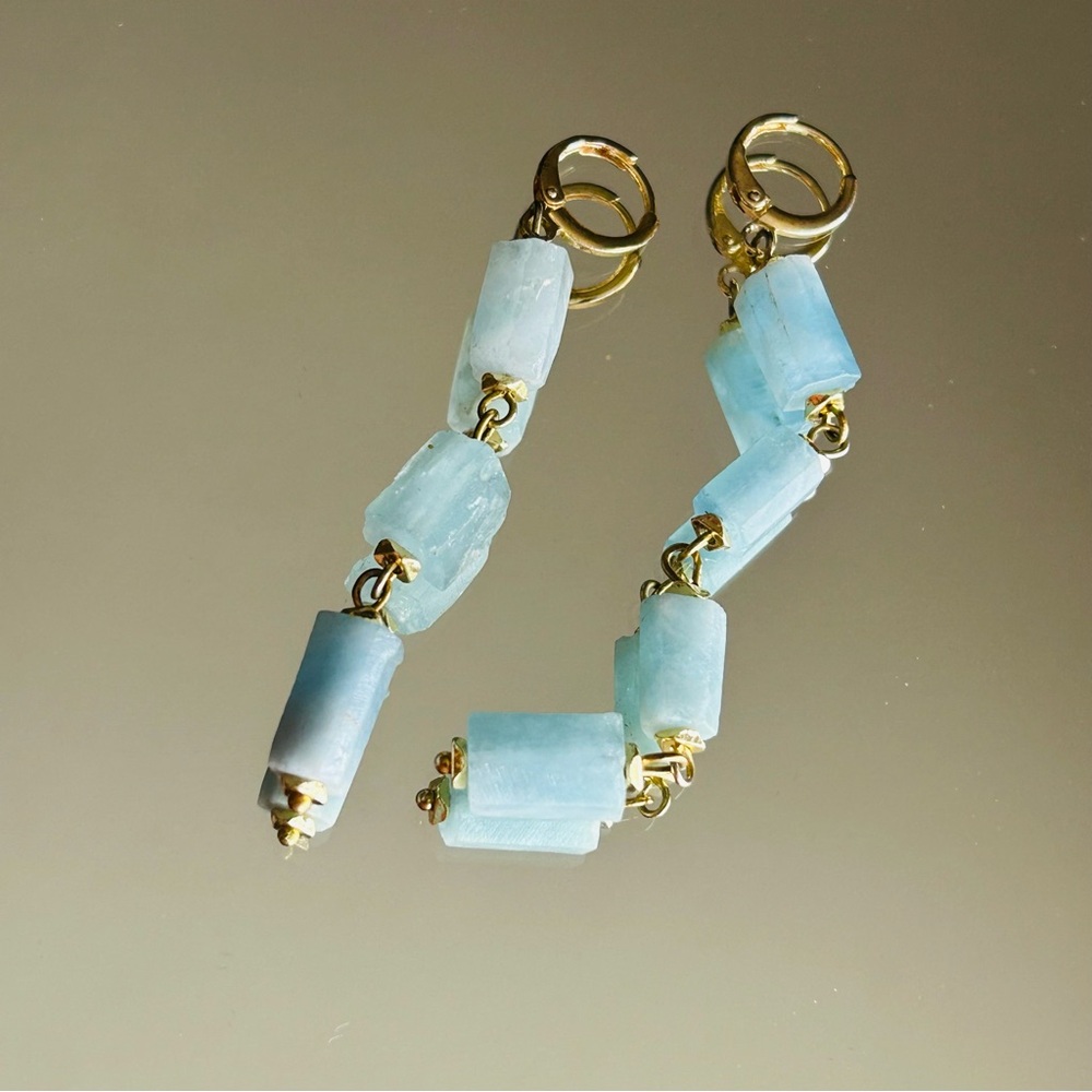Natural rock earrings